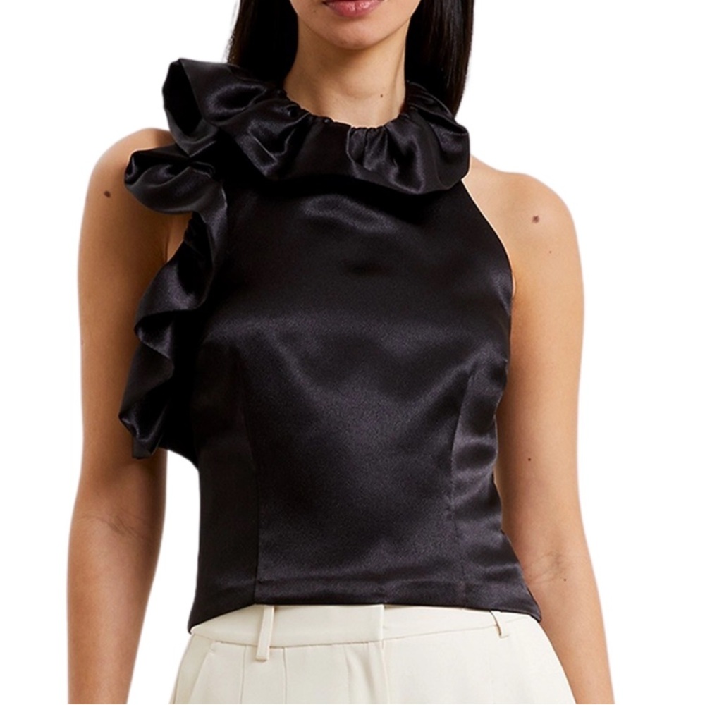 French Connection satin backless top